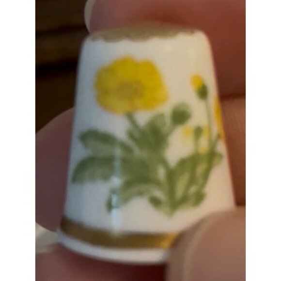 Vintage Spode Floral Collectible Thimble - Picture 1 of 5